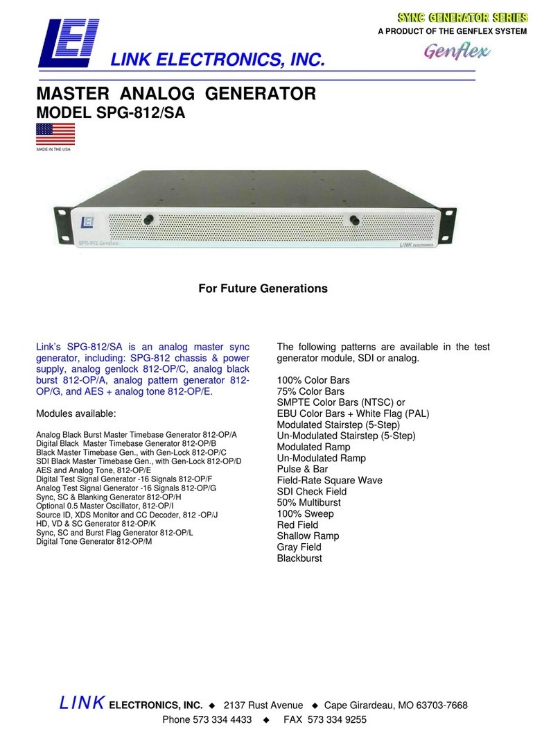 Link electronics Genflex SPG-812/SA Specification sheet Link electronics Genflex SPG-812/SA Specification sheet