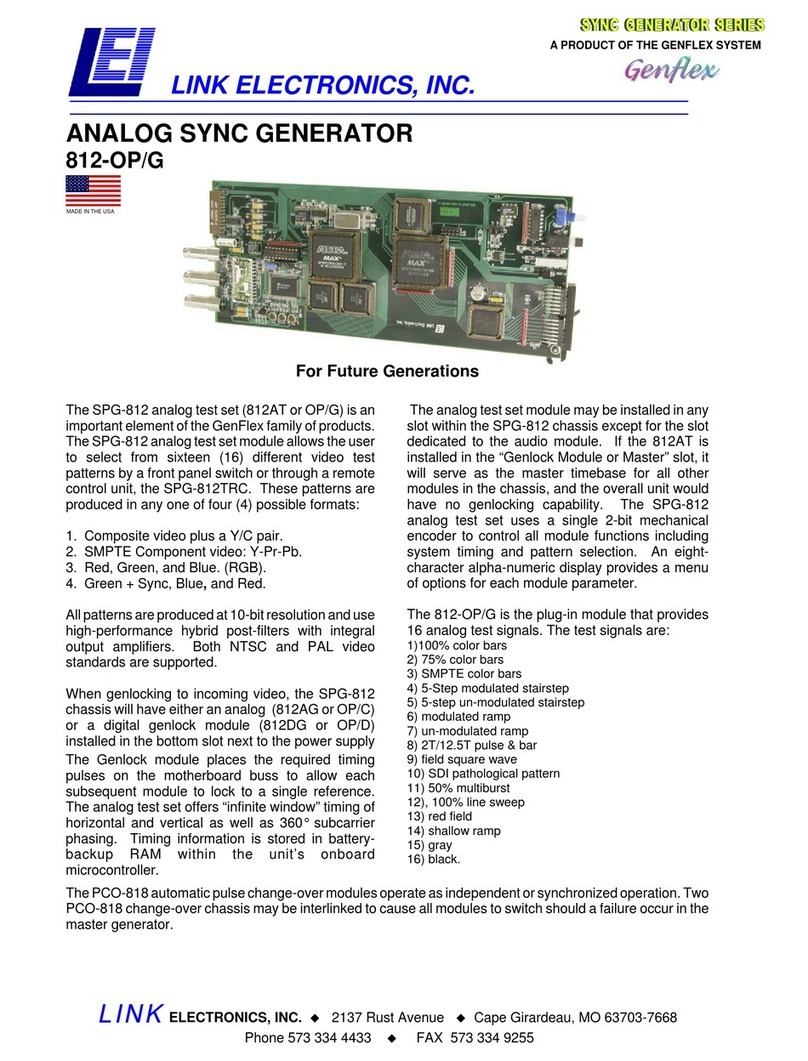 Link electronics Genflex 812-OP/G User manual