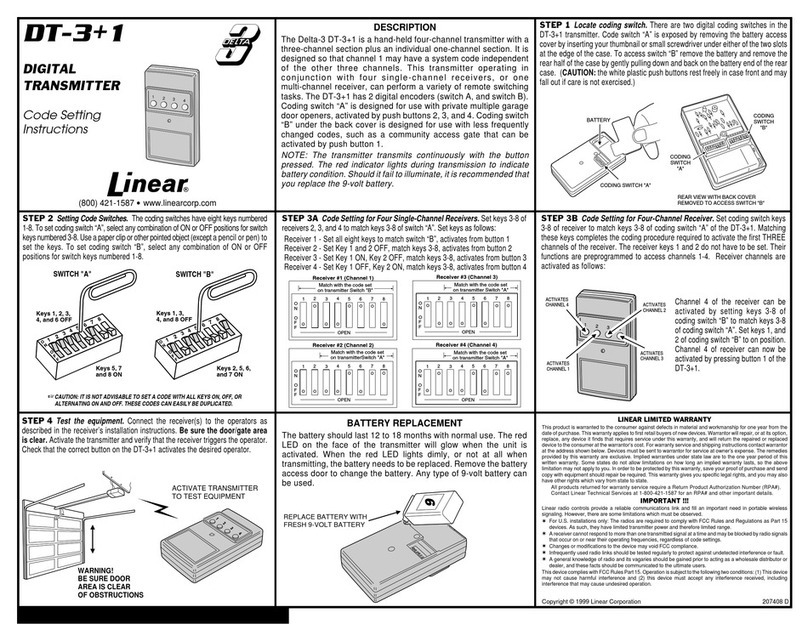 Linear DT-3+1 Administrator guide