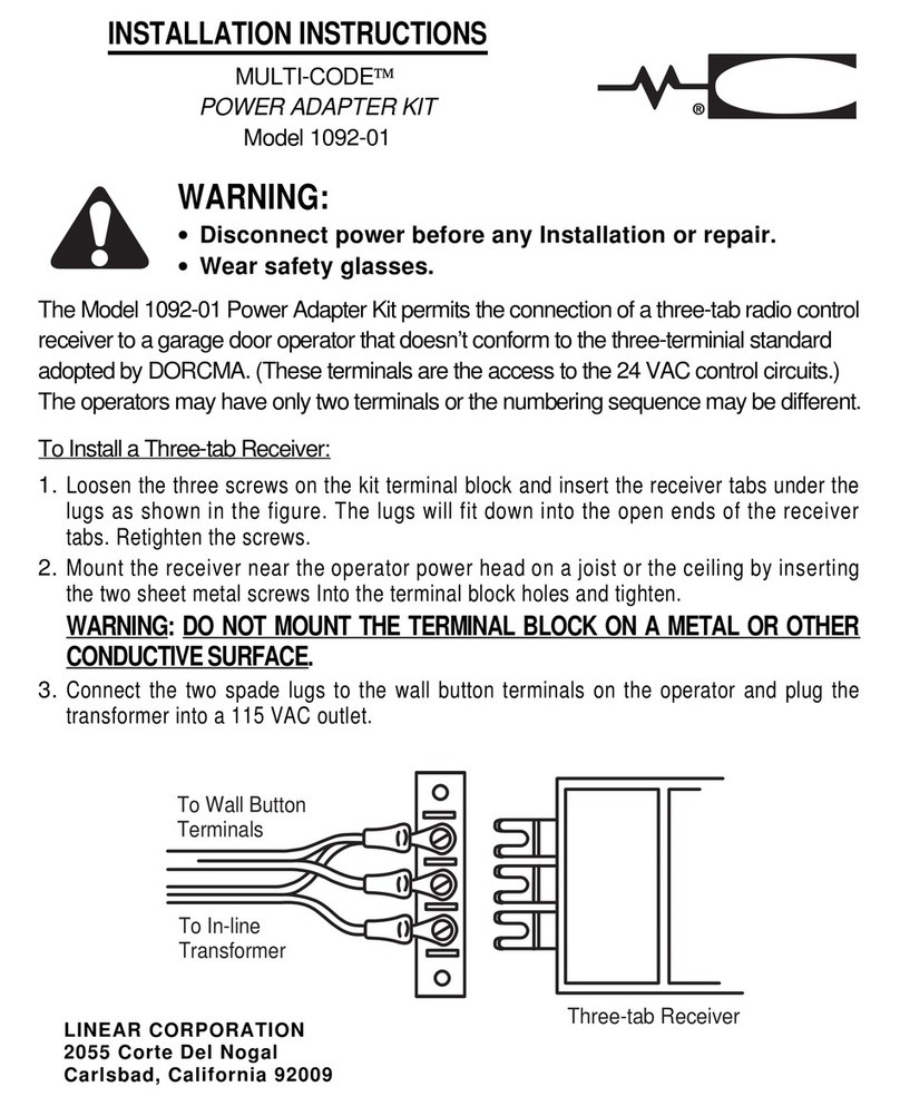 Multi-code 1092-01 installation instructions