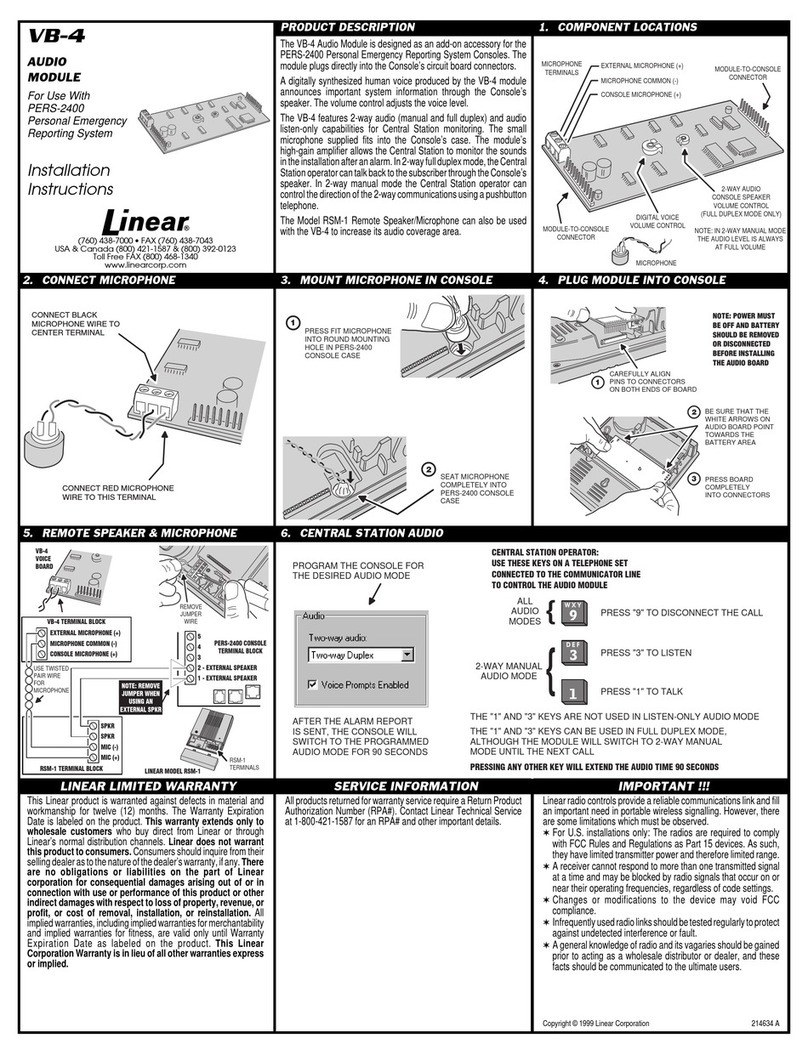 Linear Audio Module VB-4 User manual
