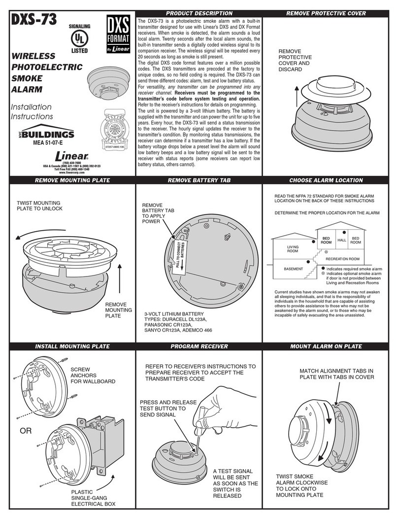 Linear DXS-73 installation instructions