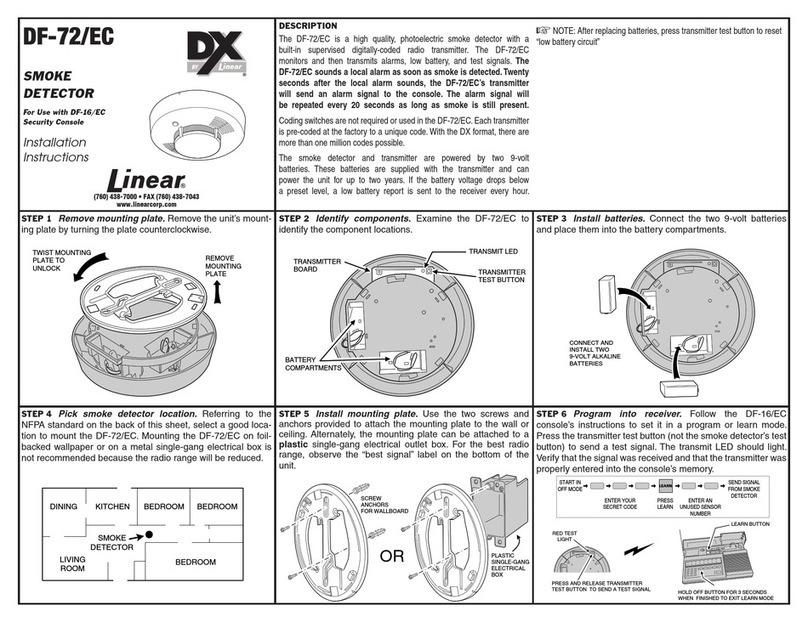 Linear DF-72/EC installation instructions