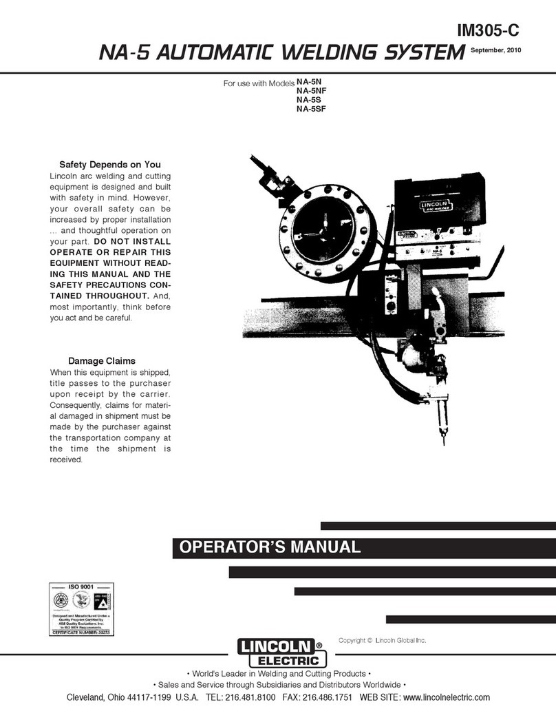 Lincoln Electric NA-5 IM305-C Operator's manual