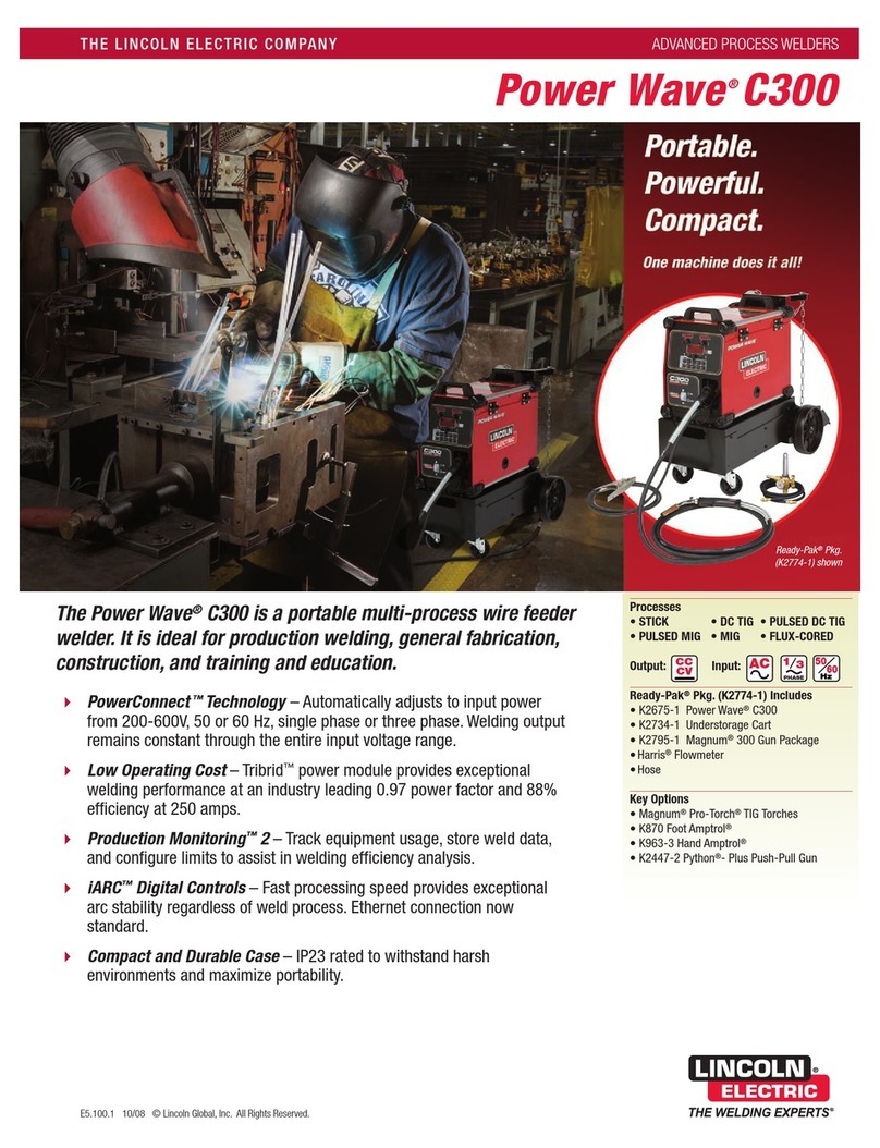 Lincoln Electric Power Wave C300 Specifications