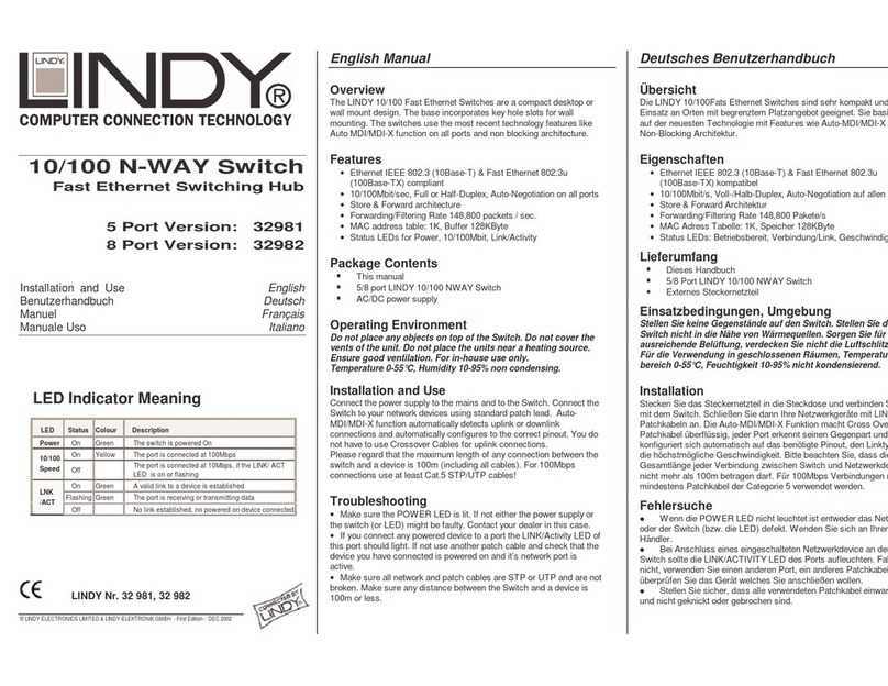 Lindy 32981 Quick start guide