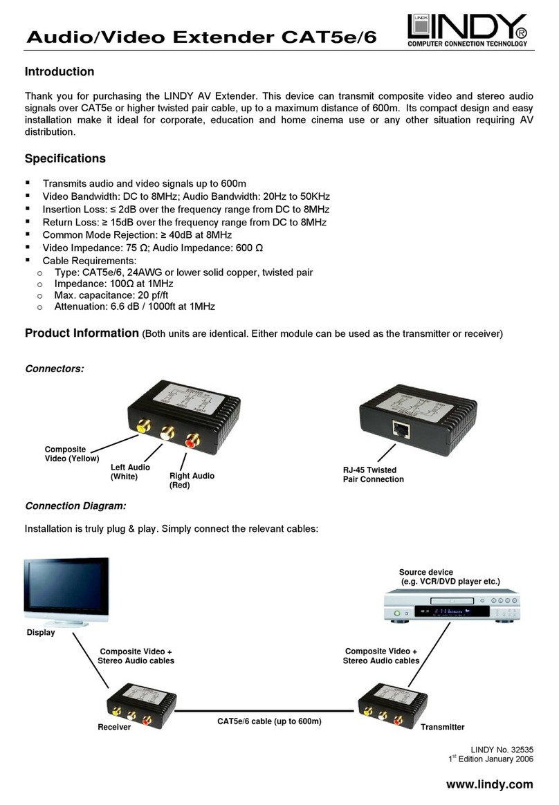 Lindy CAT5E/6 User manual