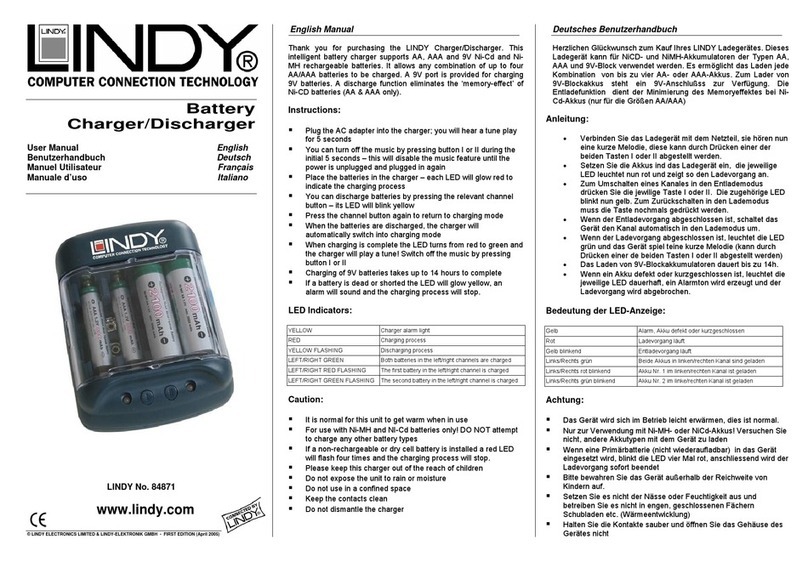 Lindy 84871 user manual