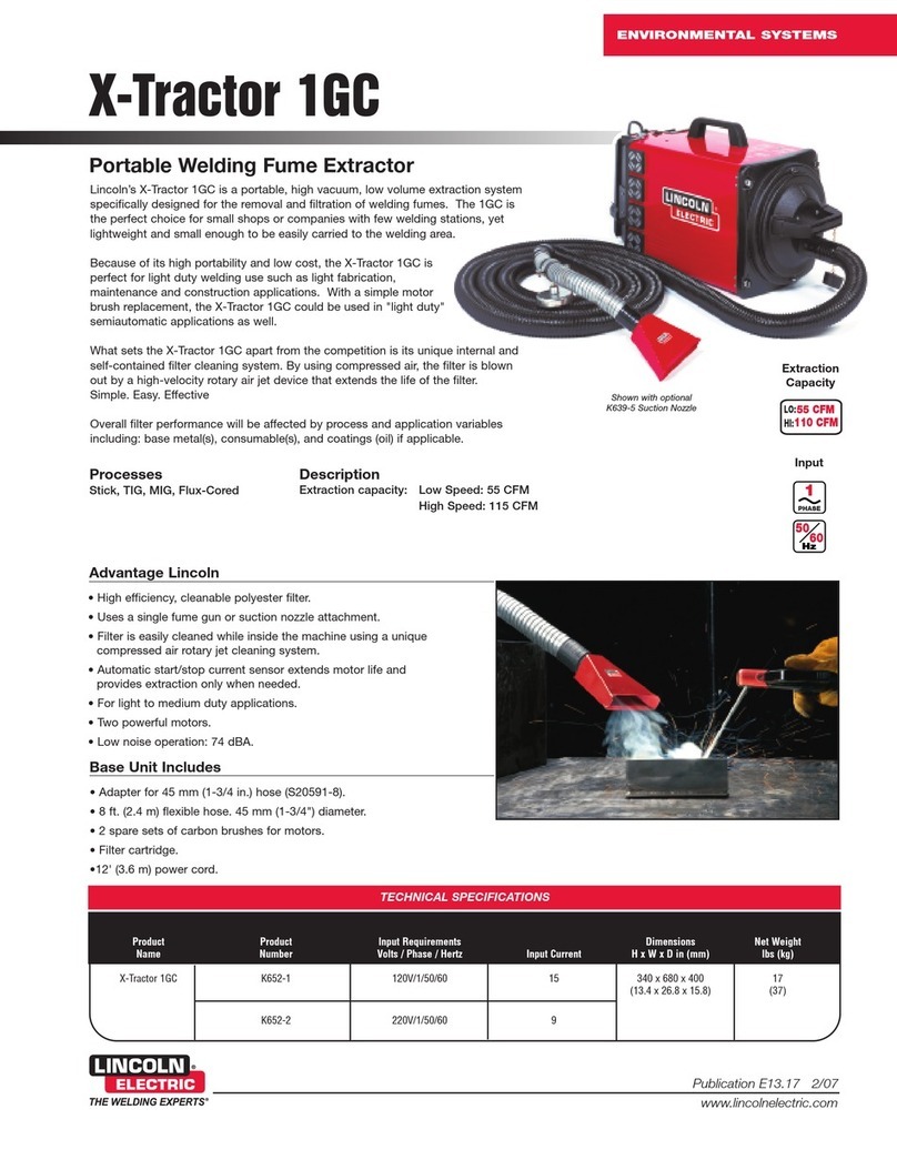 Lincoln Electric X-Tractor 1GC Technical specifications