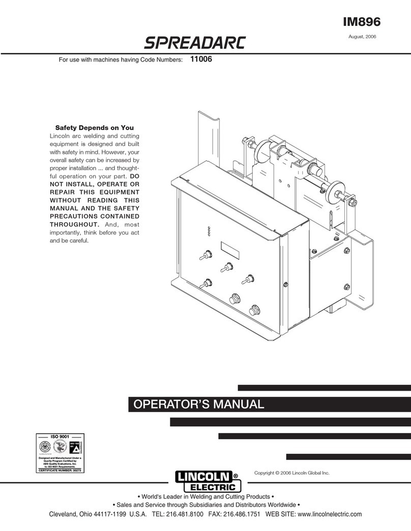 Lincoln Electric SPREADARC 11006 Operator's manual
