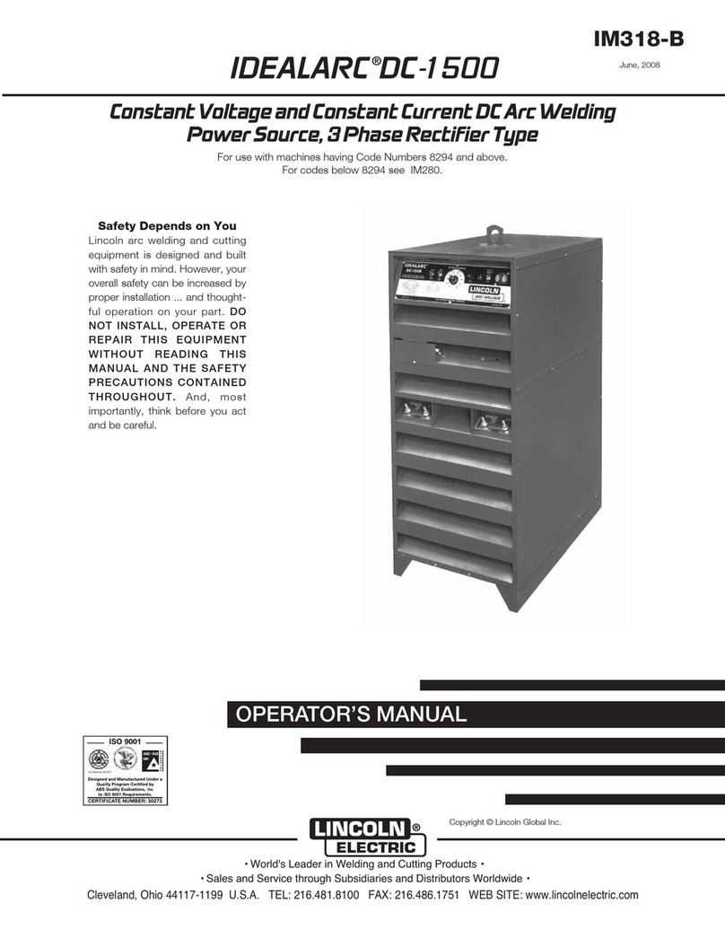 Lincoln Electric IDEALARC IM318-B Operator's manual