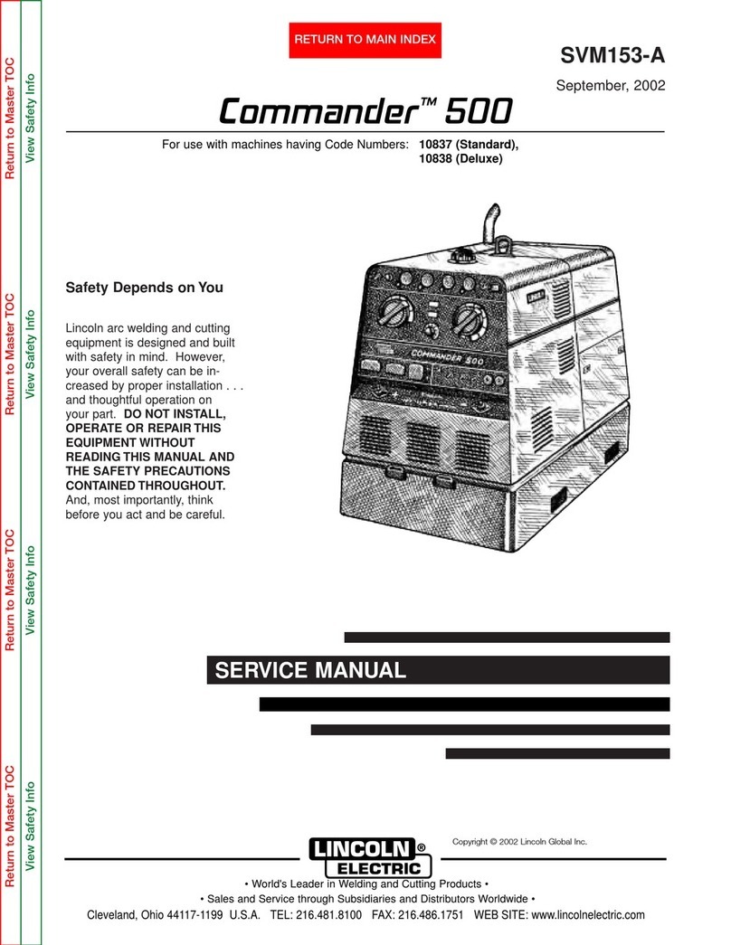 Lincoln Electric COMMANDER SVM153-A Service manual