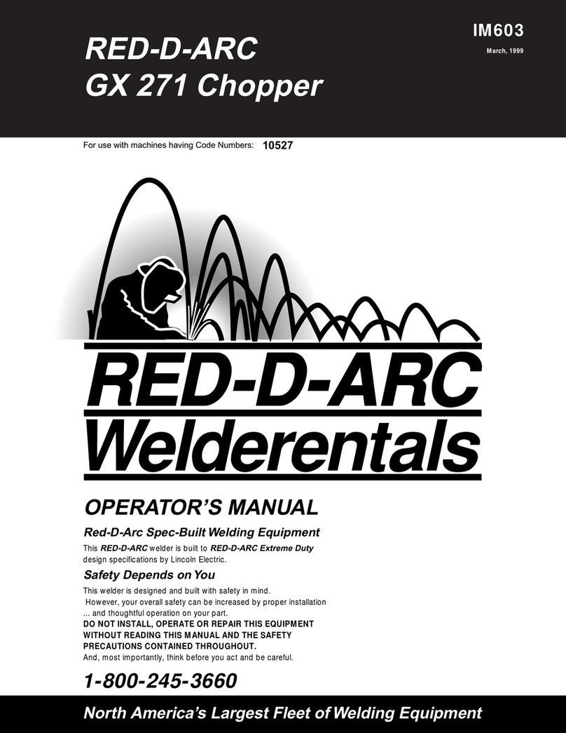 Lincoln Electric RED-D-ARC GX 271 Chopper Operator's manual