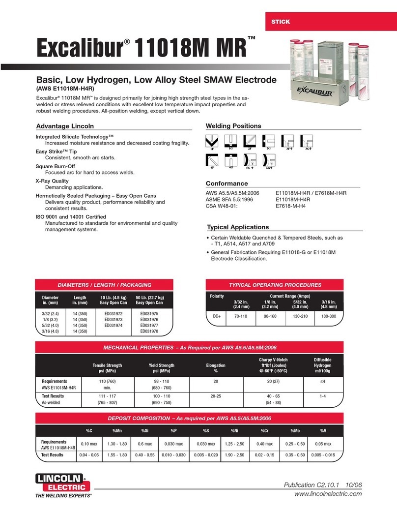 Lincoln Electric Excalibur 11018M MR product manual