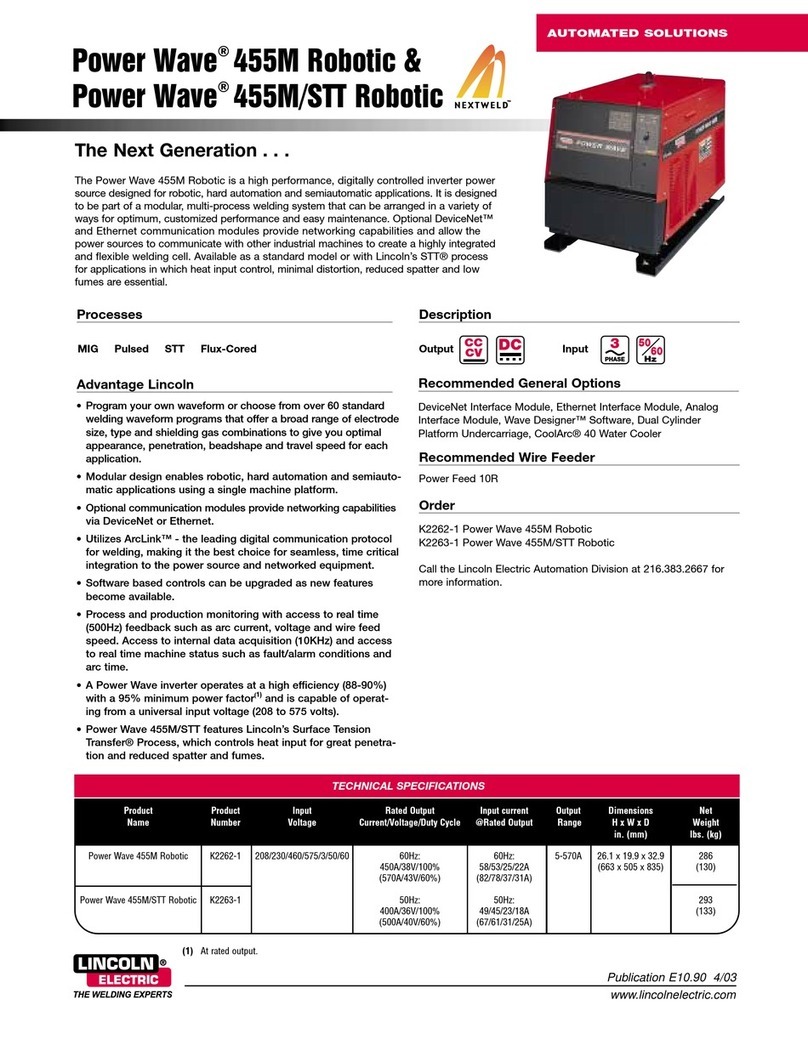 Lincoln Electric Power Wave 455M/STT Robotic brochure