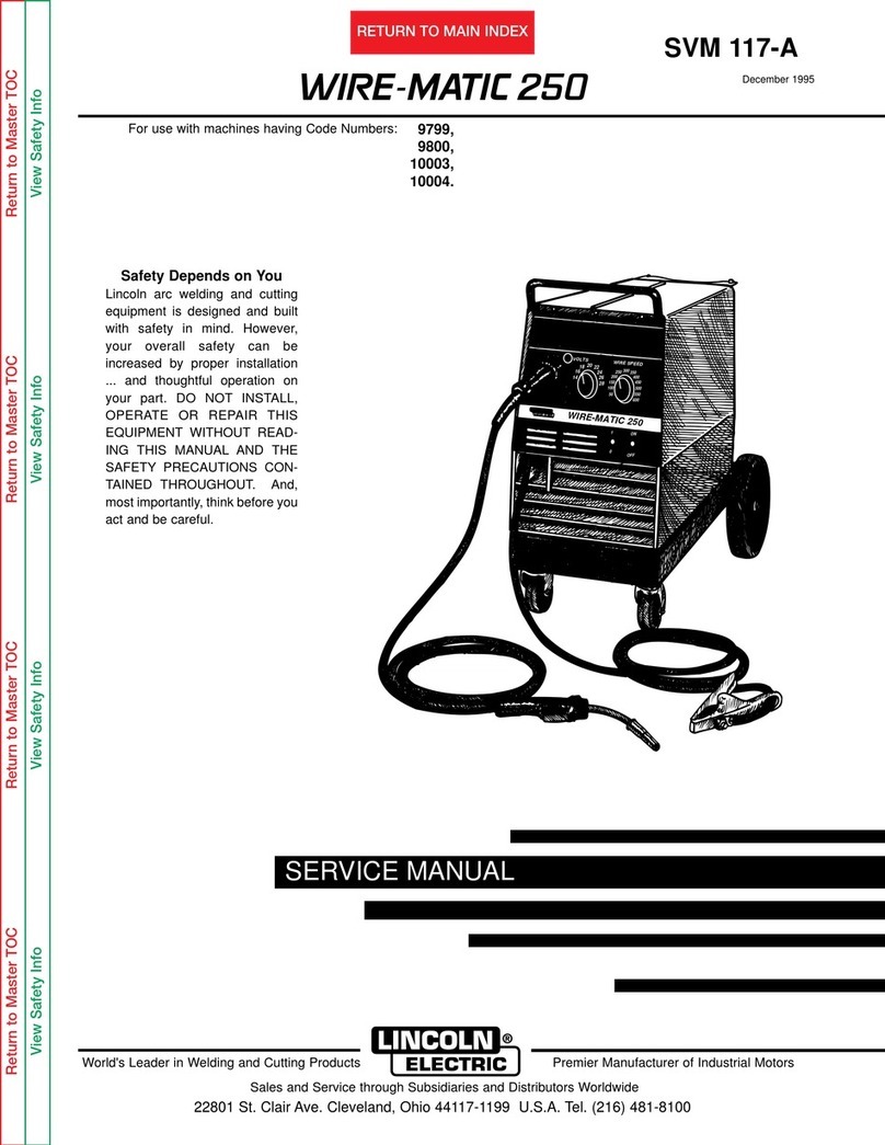 Lincoln Electric WIRE-MATIC SVM 117-A Service manual Lincoln Electric WIRE-MATIC SVM 117-A Service manual
