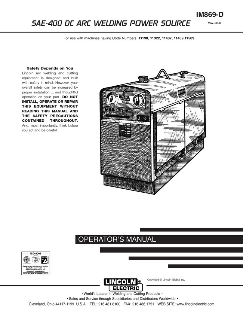 Lincoln Electric IM869-D Operator's manual