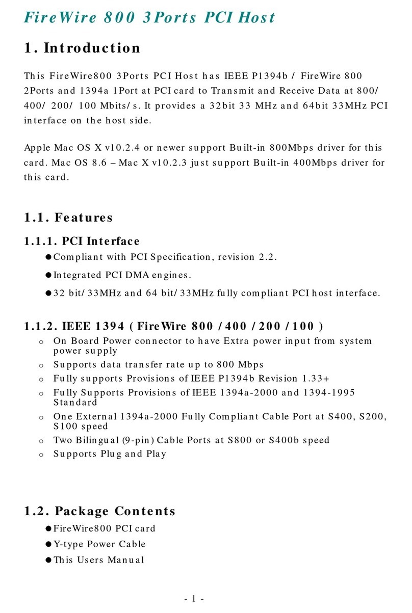 Lindy FireWire 800 User manual