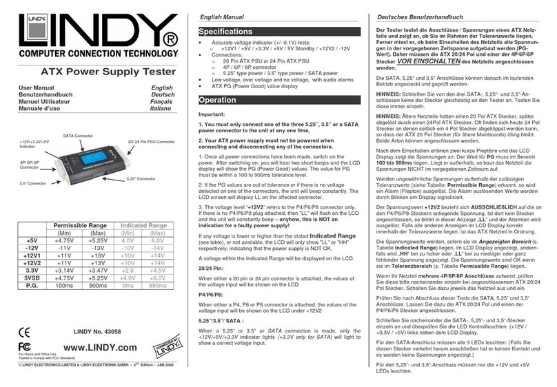 Lindy 43058 user manual