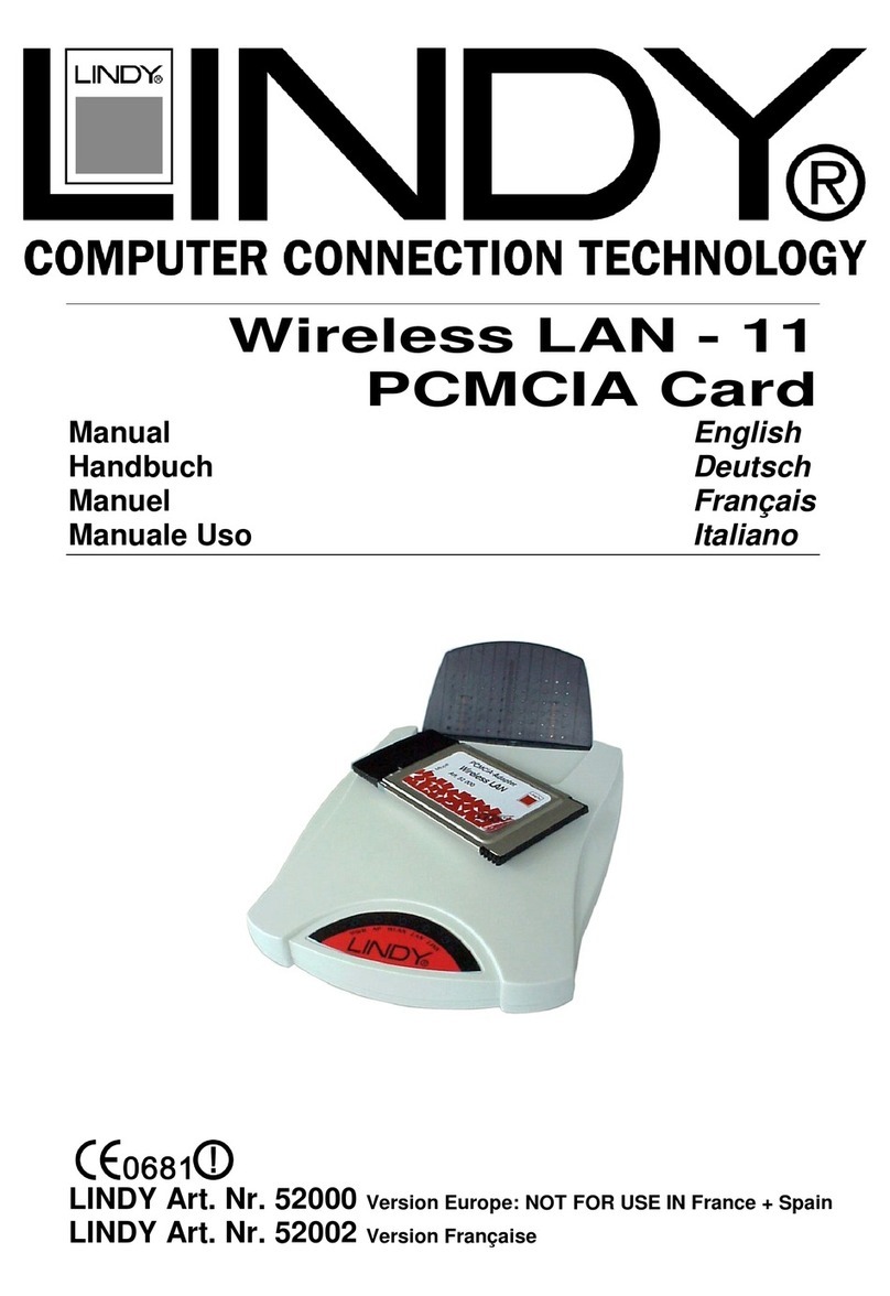 Lindy Wireless LAN - 11 PCMCIA Card manual