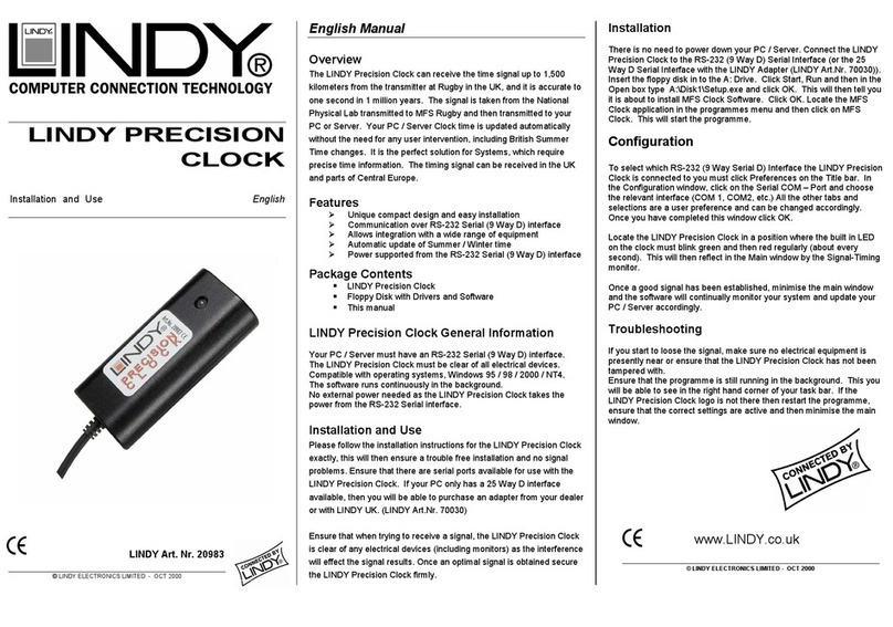 Lindy 20983 Installation and use