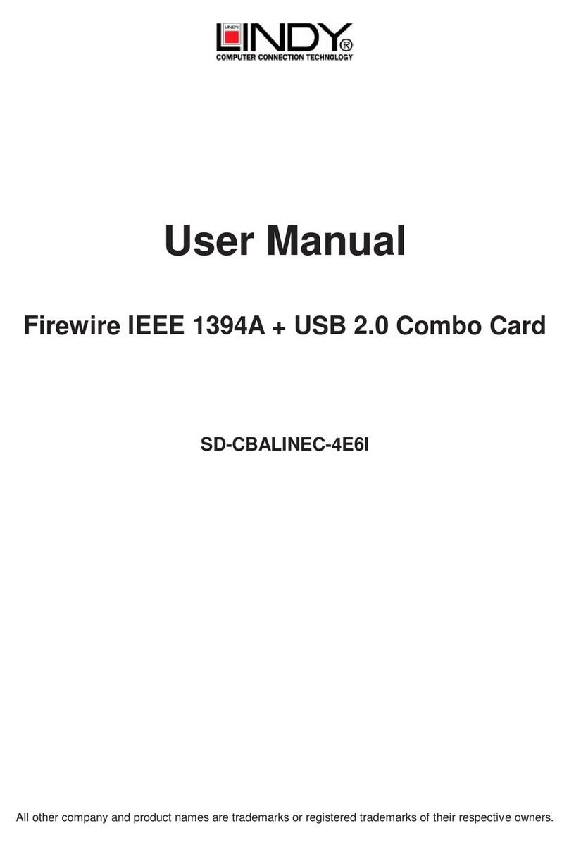 Lindy SD-CBALINEC-4E6I user manual Lindy SD-CBALINEC-4E6I user manual