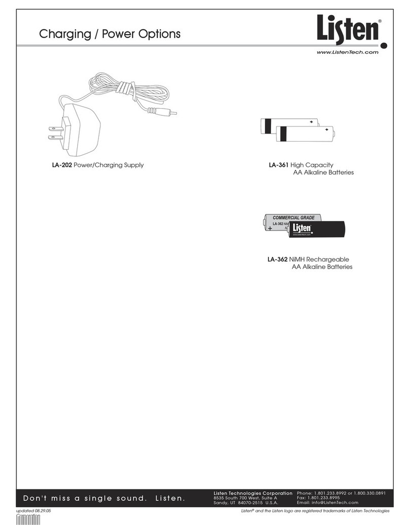 Listen Technologies LA-361 owner's manual