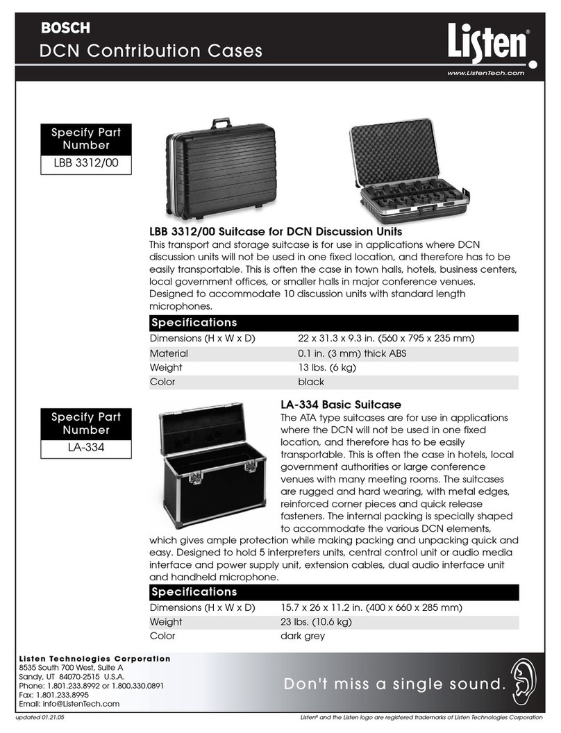 Listen Technologies DCN LA-334 Specification sheet