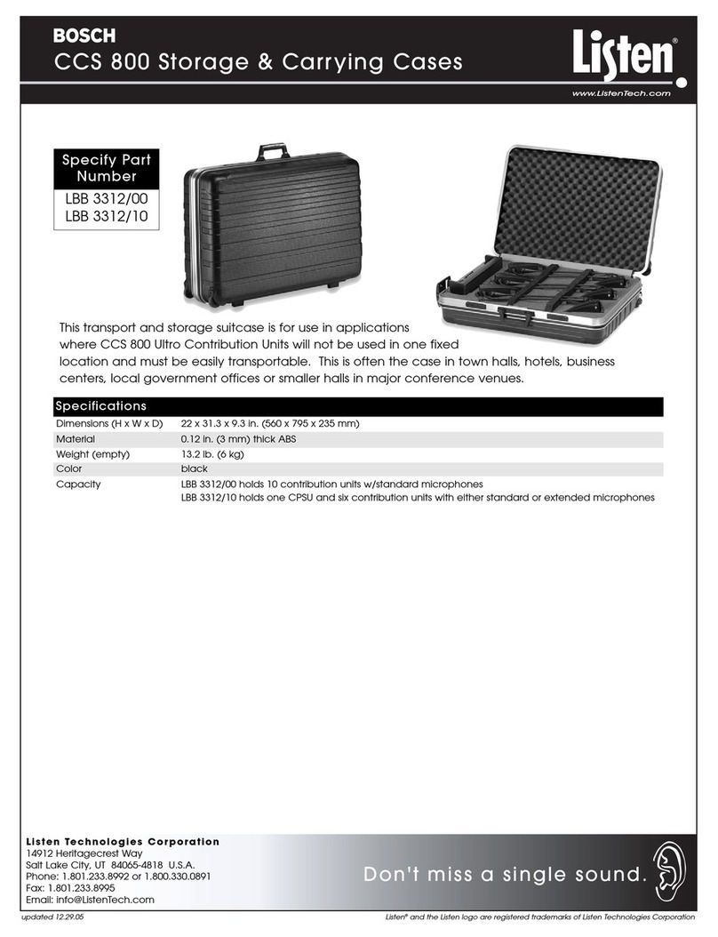 Listen Technologies CCS 800 User manual Listen Technologies CCS 800 User manual