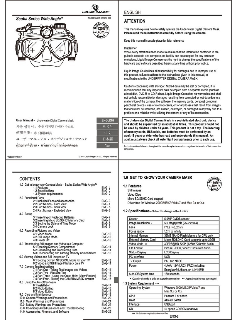Liquid Image Scuba Series Wide Angle 322 user manual