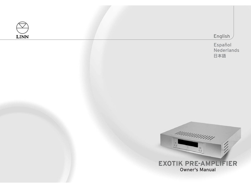 Linn PRE-AMPLIFIER User manual Linn PRE-AMPLIFIER User manual