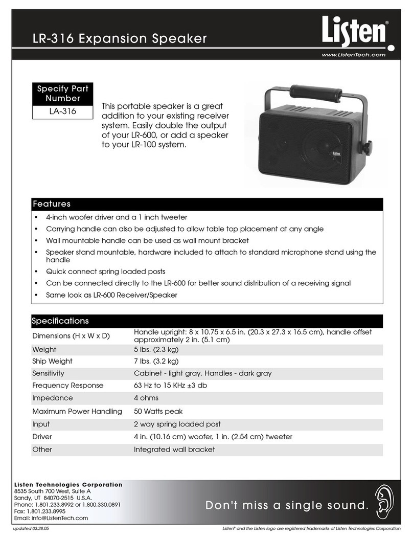 Listen Technologies LR-316 User manual