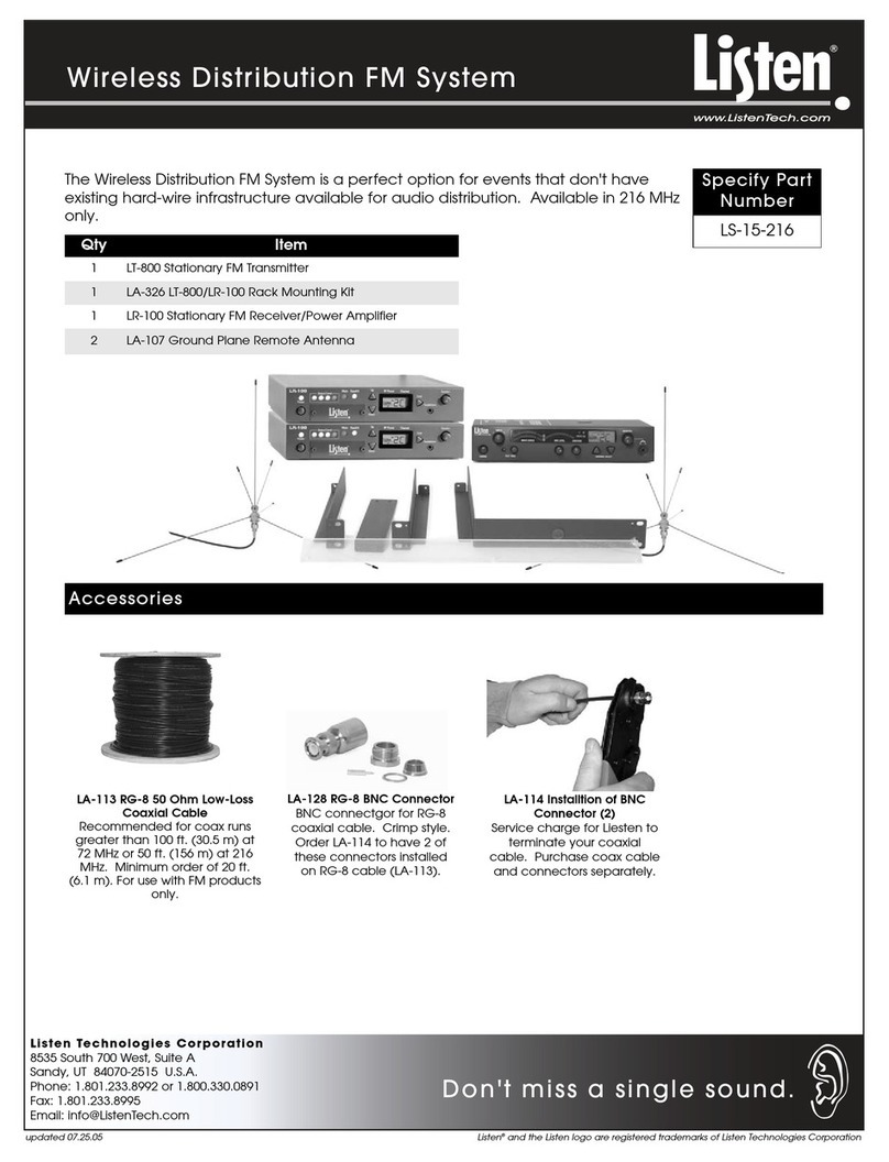 Listen Technologies LS-15-216 Specifications