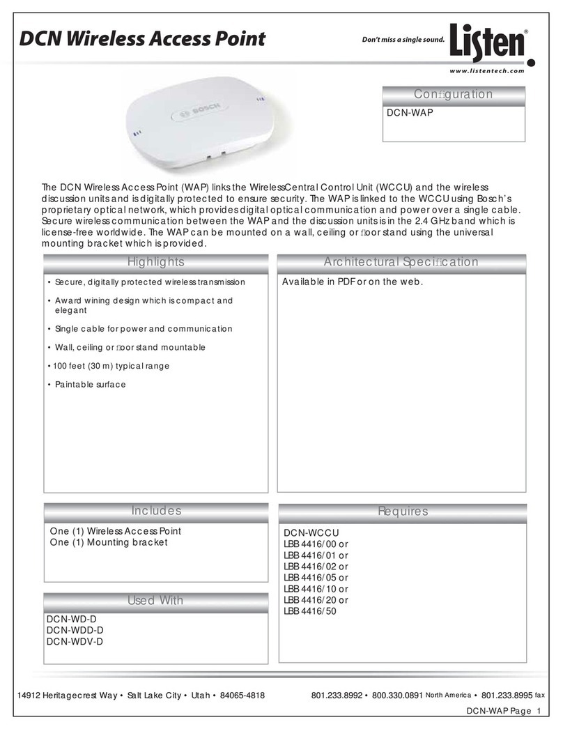 Listen Technologies DCN-WAP Specifications