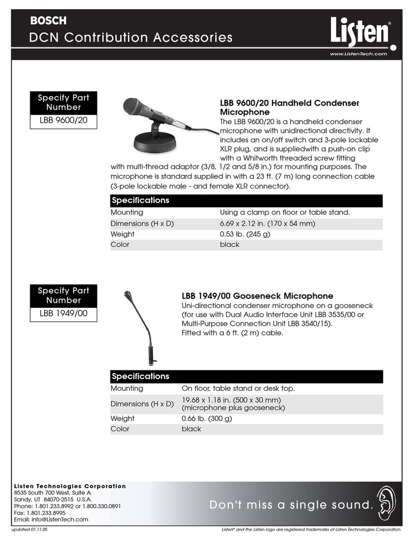 Listen Technologies LBB 1900 Specification sheet