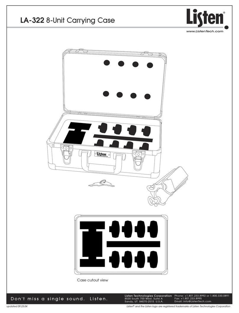 Listen Technologies LA-322 User manual Listen Technologies LA-322 User manual