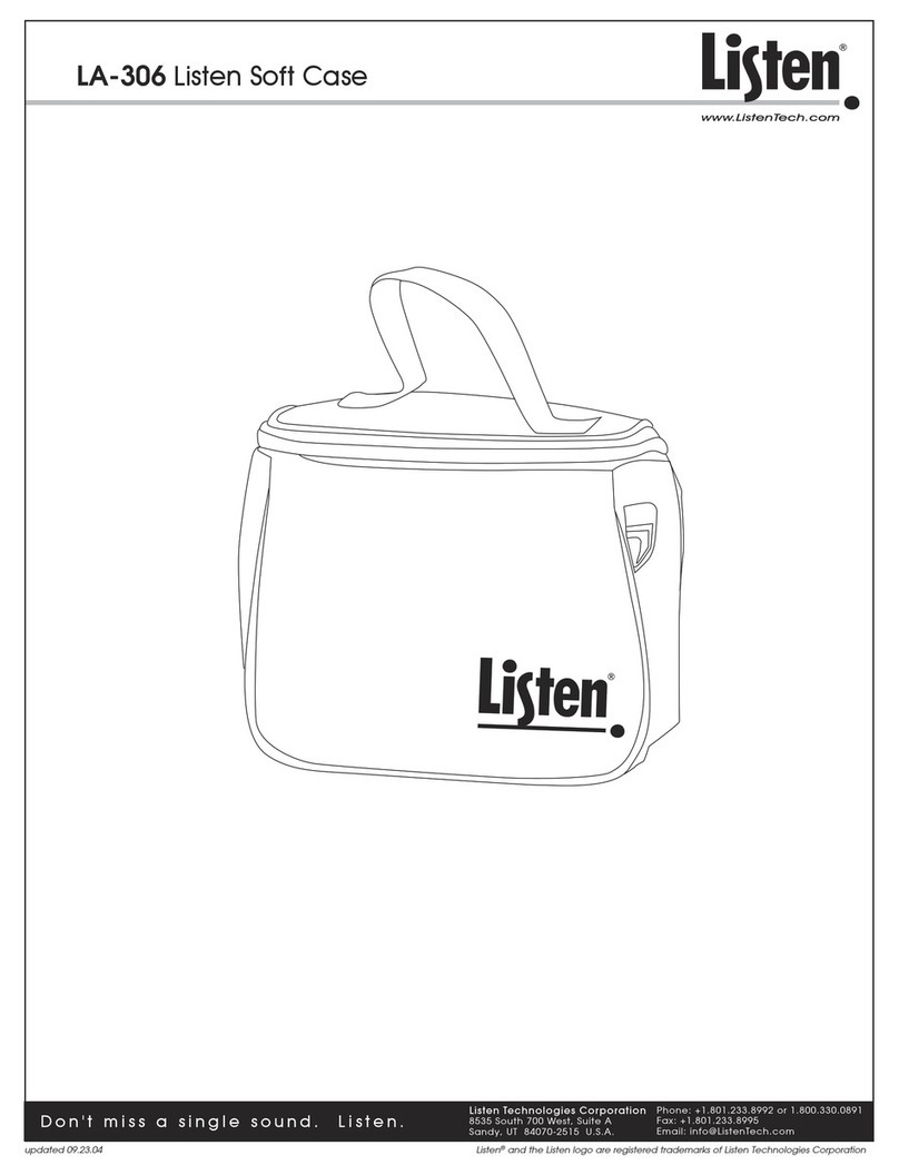 Listen Technologies Listen Soft Case LA-306 product manual