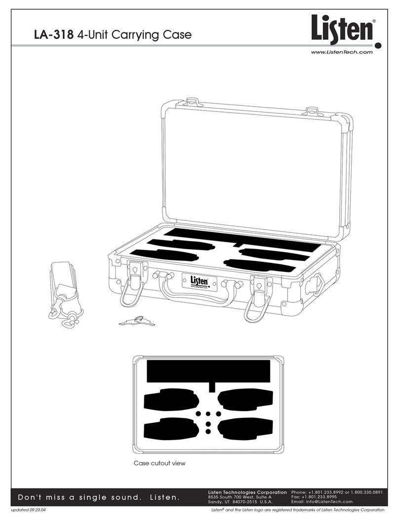 Listen Technologies LA-318 Installation guide Listen Technologies LA-318 Installation guide
