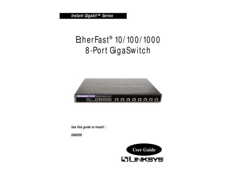 Linksys EG0008 - EtherFast Switch User manual