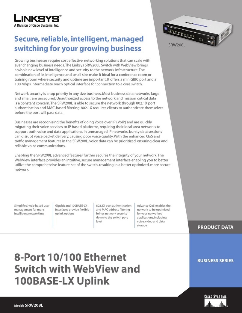 Linksys SRW208L Operation manual