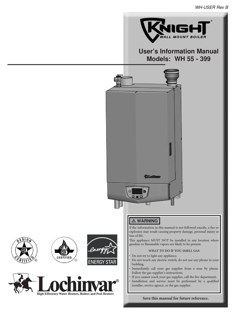 Lochinvar WH 55 - 399 User's information manual