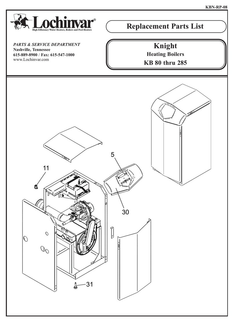 Lochinvar KNIGHT KBN-RP-08 Replacement parts list