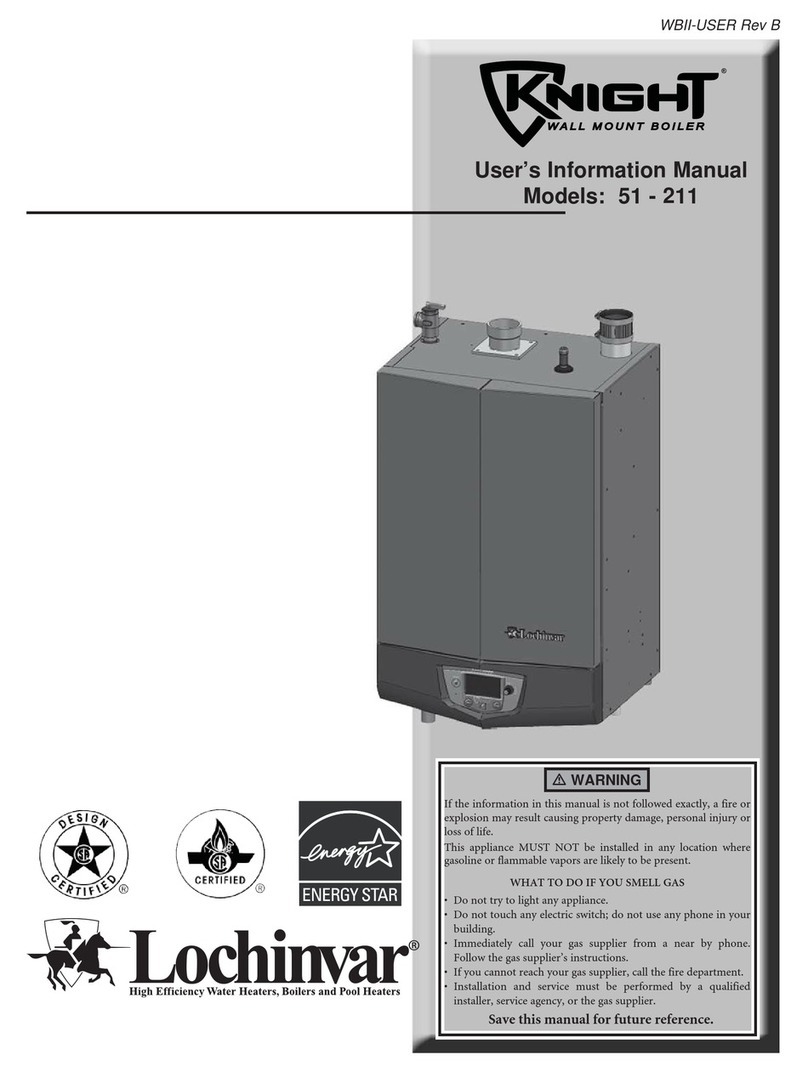 Lochinvar KNIGHT 51-211 User's information manual Lochinvar KNIGHT 51-211 User's information manual