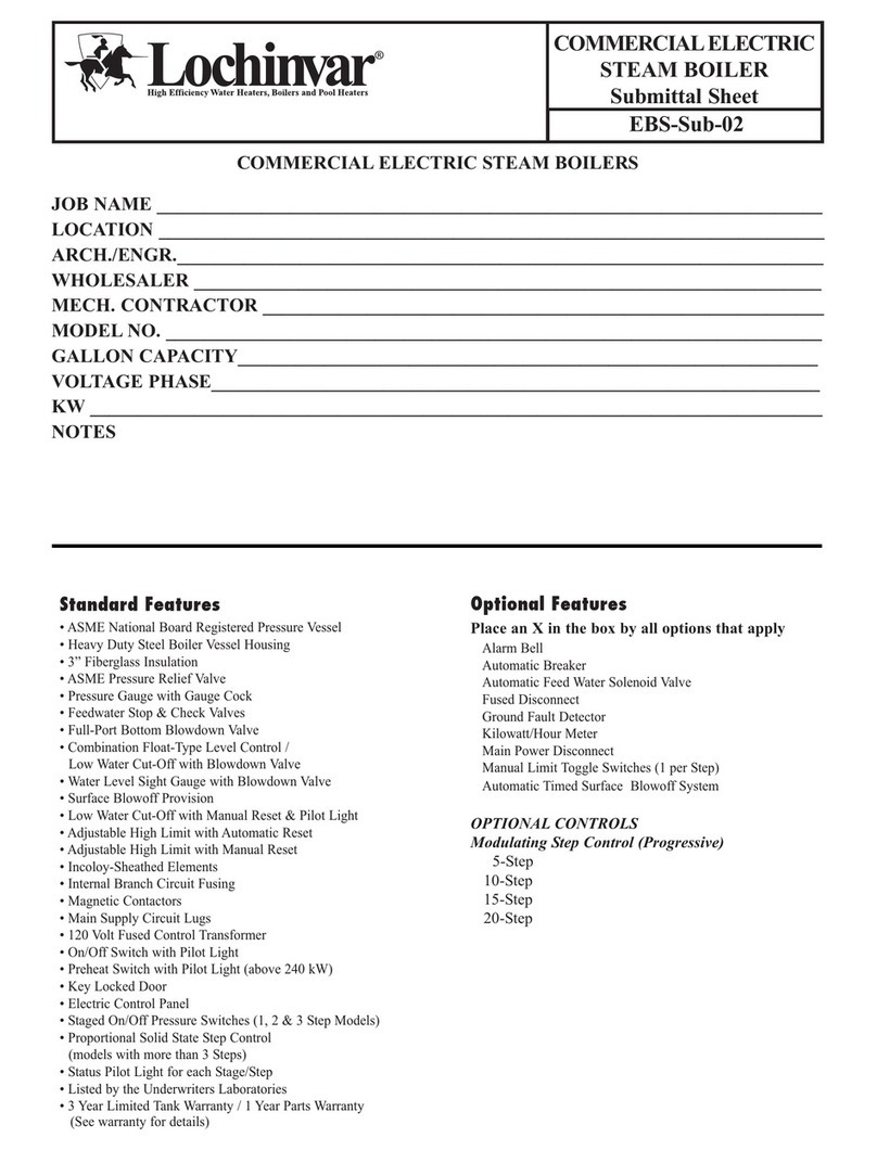 Lochinvar EBS-SUB-02 User manual