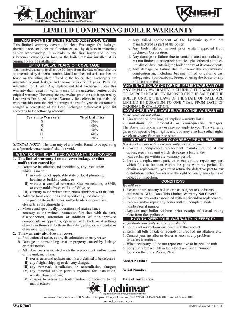 Lochinvar Condensing Boiler Warranty