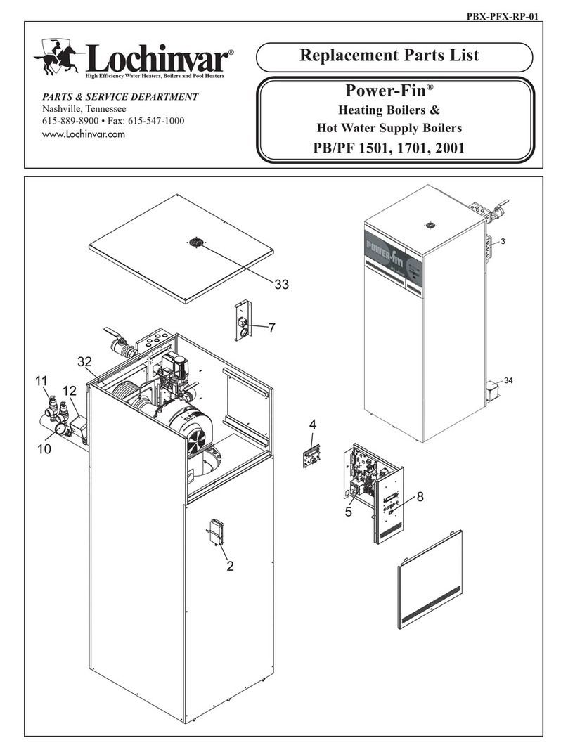 Lochinvar PB/PF 1501 Replacement parts list