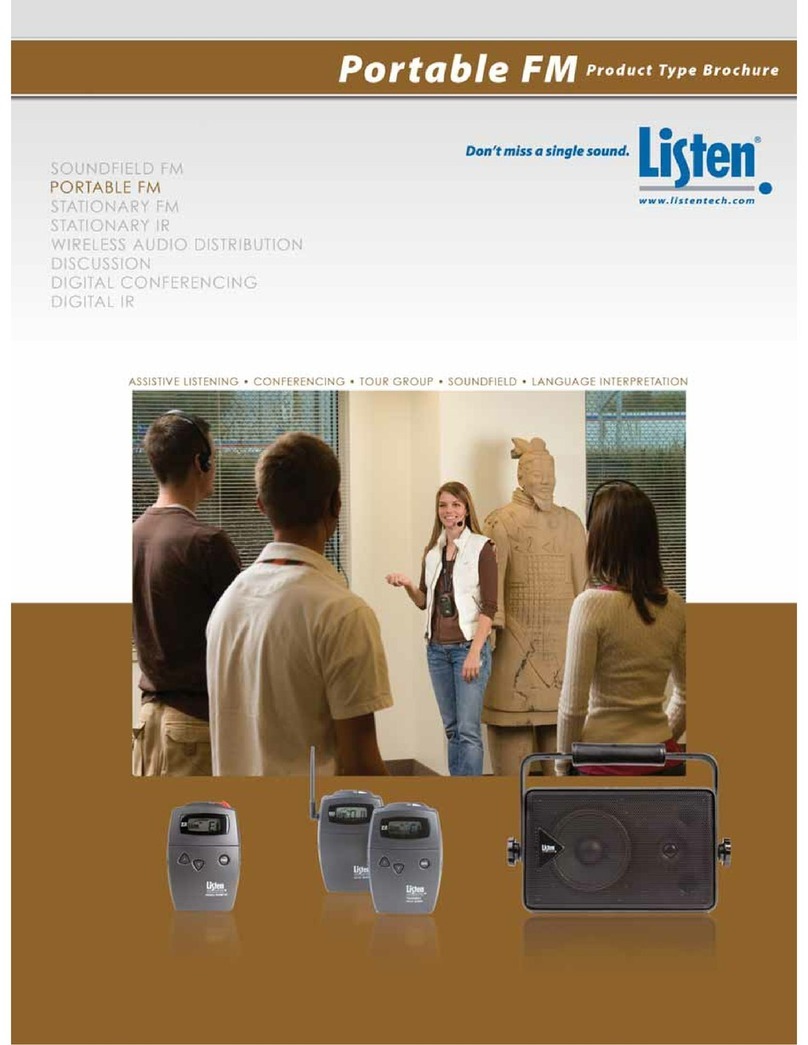 Listen Technologies Portable FM 863 MHz User manual