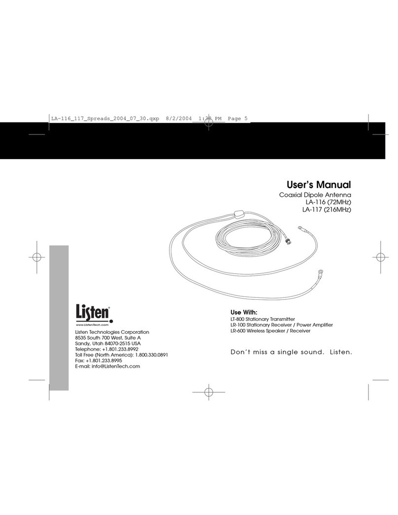 Listen Technologies LA-116 user manual