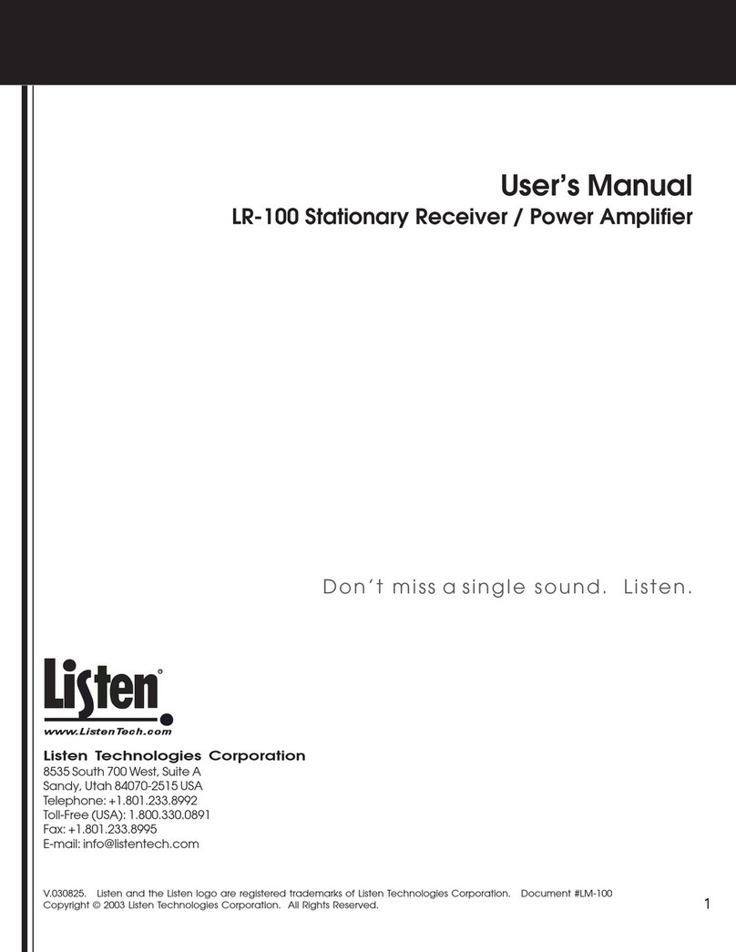 Listen Technologies LR-100 user manual