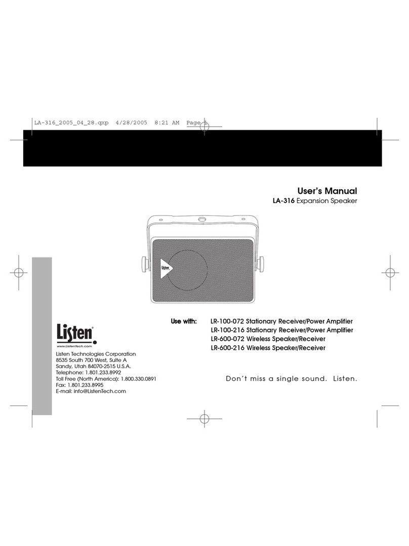 Listen Technologies LA-316 user manual